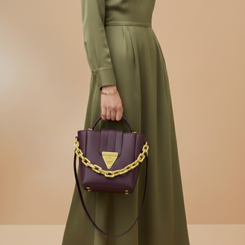 Luxury Chain Accent Mini Top-Handle Bag HSB-1001