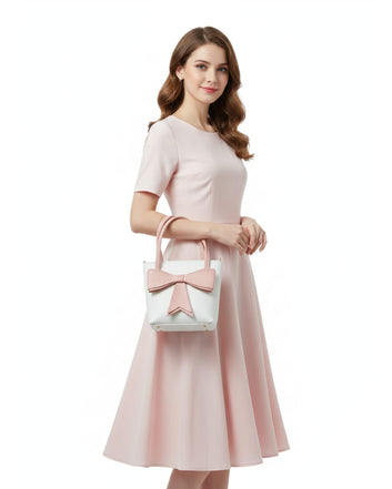 Elegant Bow Mini Tote Bag