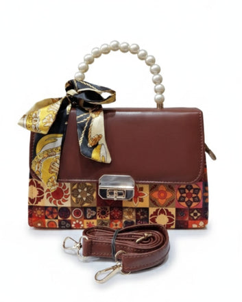 Elegant Pearl Handle Mini Handbag